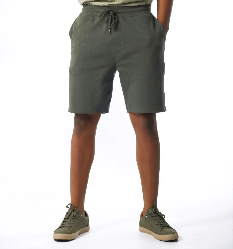 RIB BAND KNIT SHORTS – ARMY