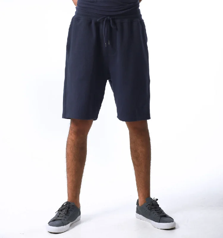 RIB BAND KNIT SHORTS – NAVY