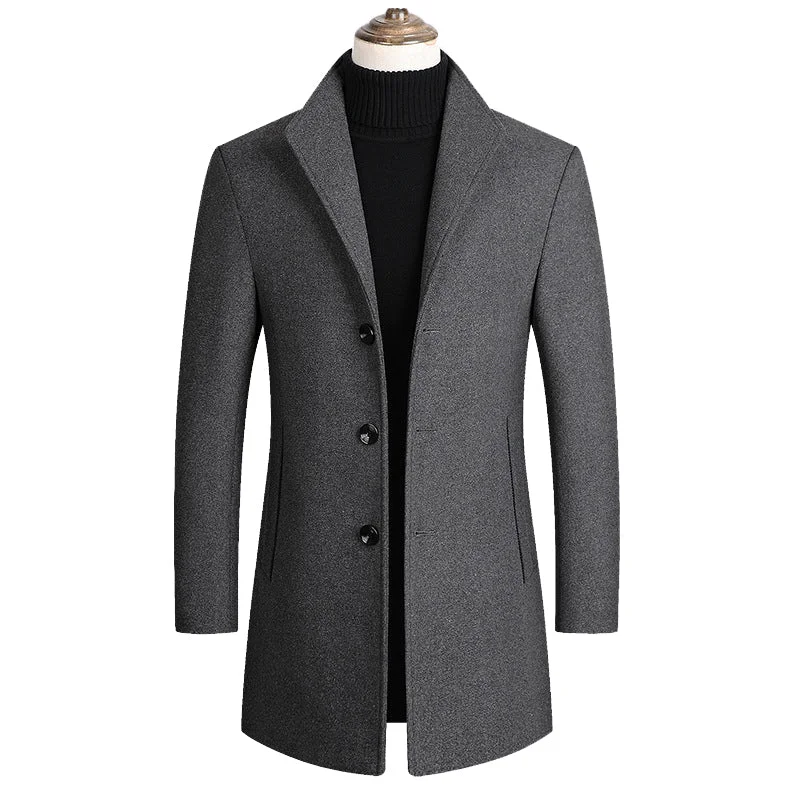 British Gentleman Premium Thick Wool Pea Coat