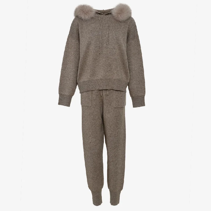 Taupe Cashmere Tracksuit