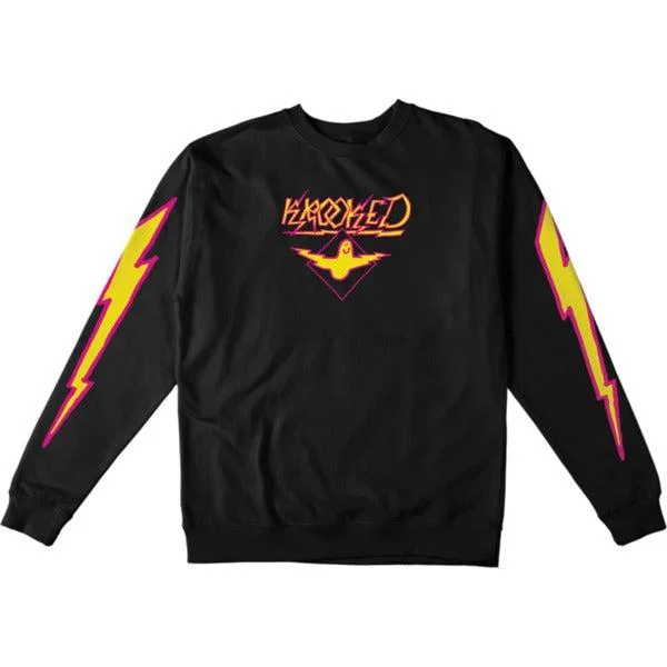 Krooked Skateboards Bird Lightening Crewneck Black