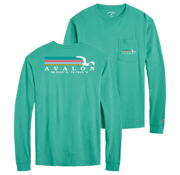 Men's Avalon Long Sleeve Pocket Tee - Marine Green