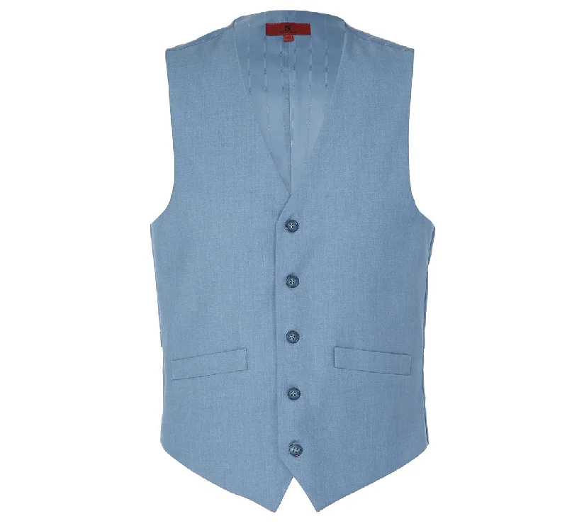 Renoir 201-11 Men's Classic Fit Suit Separate Vest - Blue