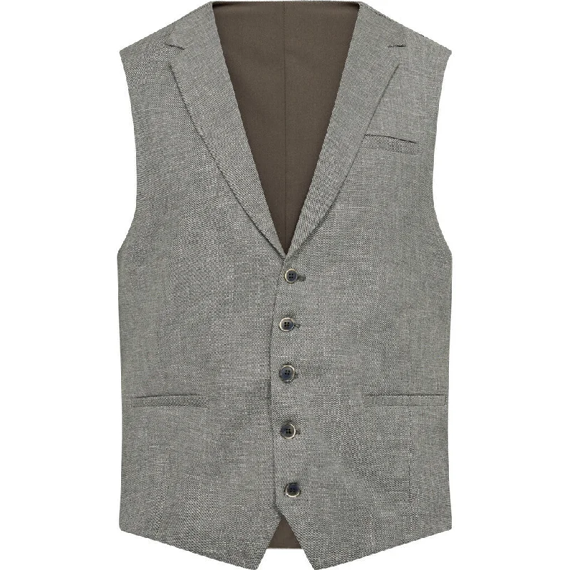 Wade Cotton Linen Waistcoat - GRN Green